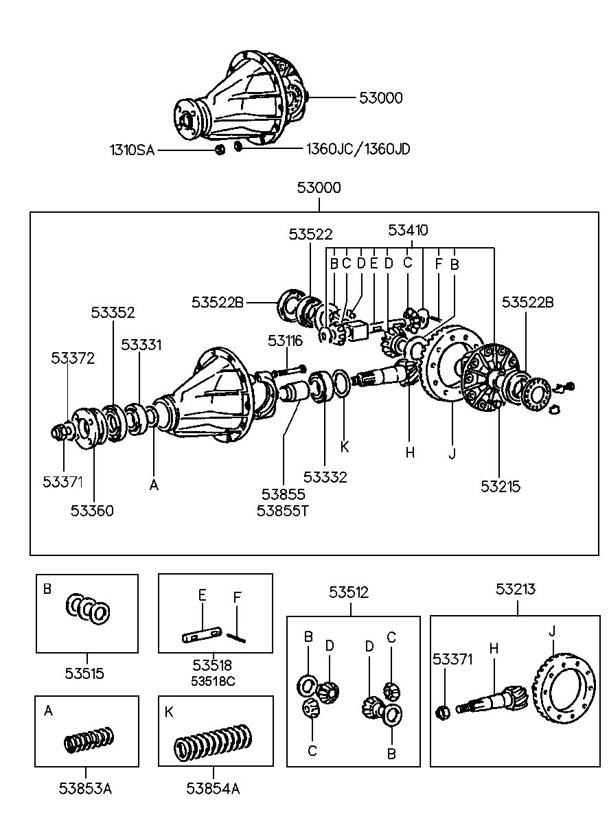 RULMAN RAKORU H100 53855-43000-HMC
